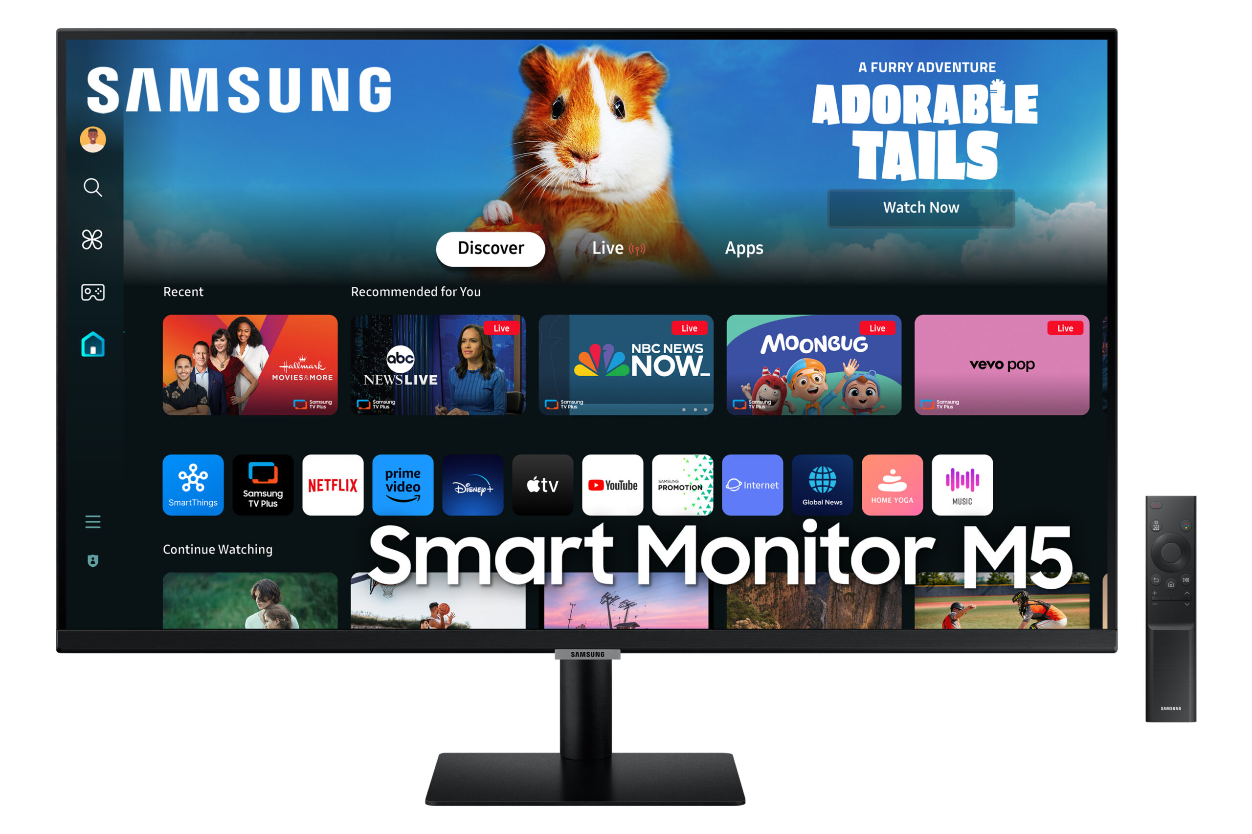 Monitor Samsung Smart M5 32″ Full HD VA / 4ms / HDMI / WIRELESS C/ COMANDO