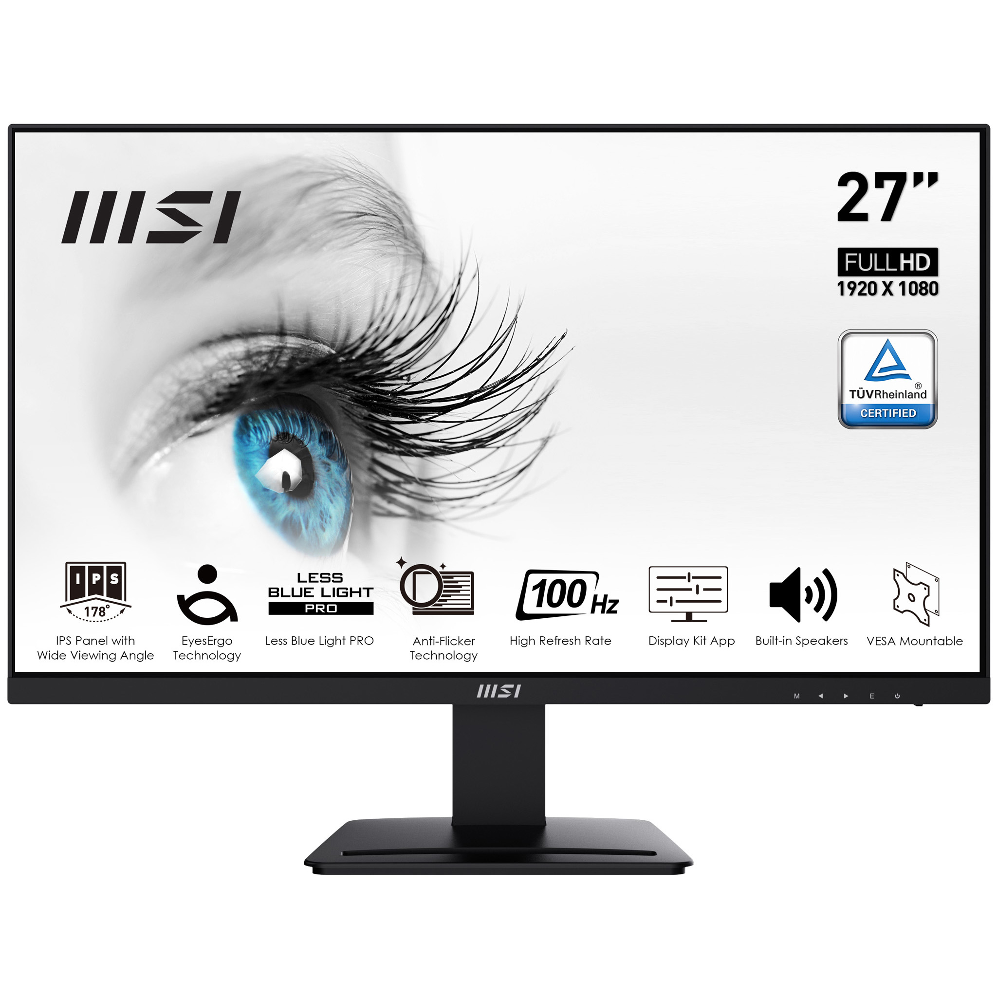 Monitor MSI 27″ PRO MP273A IPS  FHD 100Hz 1ms