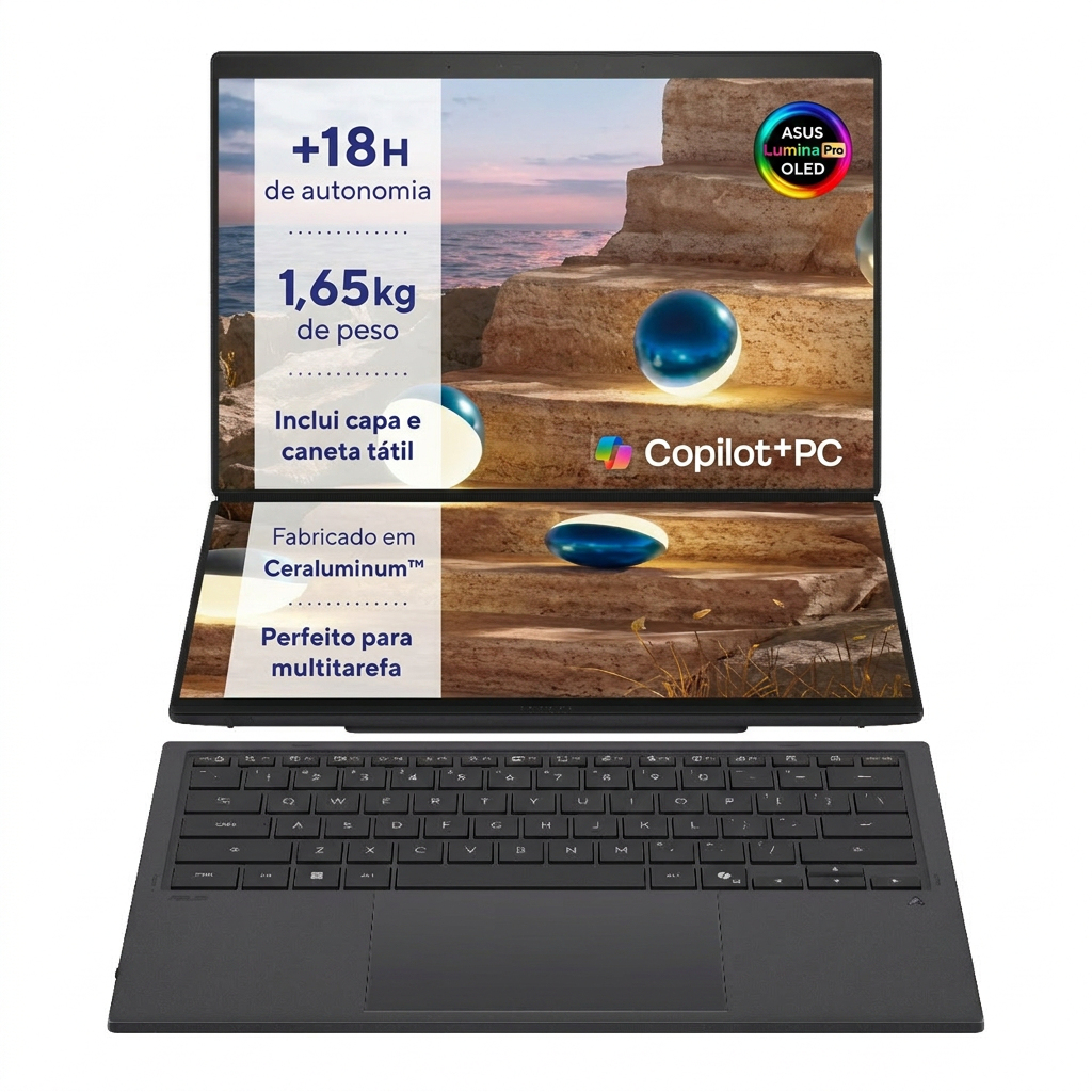 Portátil ASUS ZenBook Duo UX8407AA 14″ Ultra 9 285H 32GB DDR5 1TB 3K OLED 144Hz W11 Pro